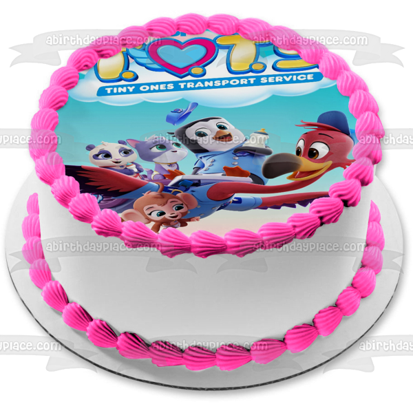 Servicio de Transporte Tots Tiny Ones T.Ot.S. Disney Junior Freddy el Flamenco KC El Koala Pip Kiki el Gatito Adorno comestible para tarta Imagen ABPID51017 