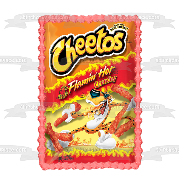 Cheetos Flamin' Hot Crujiente comestible adorno para pastel Imagen ABPID52004 