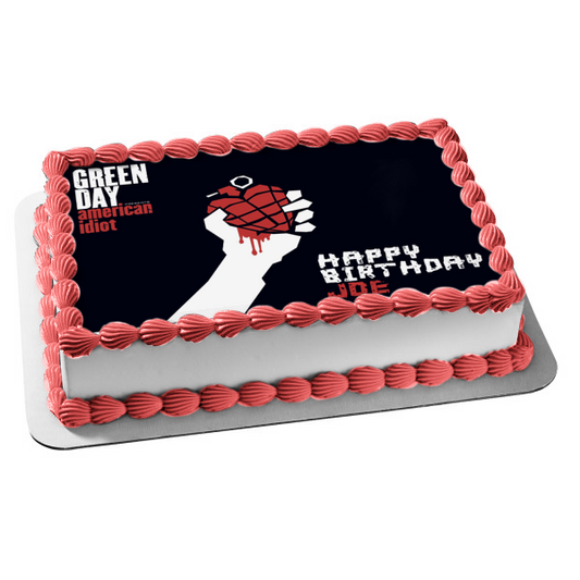 Imagen personalizable de Green Day American Idiot Album Rock Pop Punk Feliz cumpleaños comestible para tarta ABPID53188 