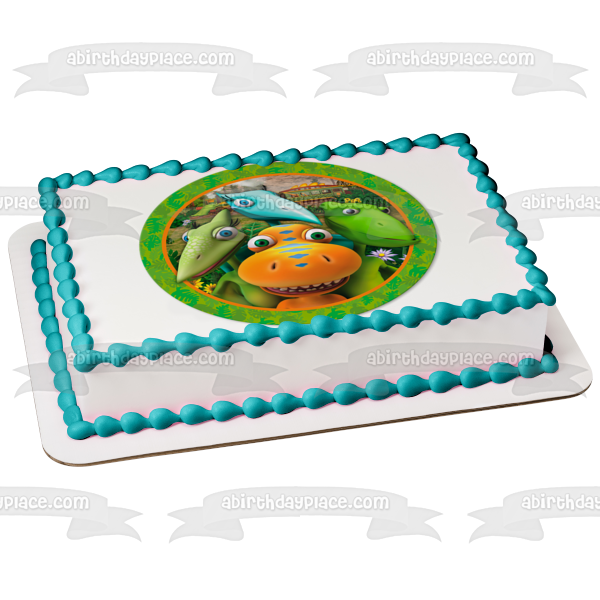 Dinosaur Train Jim Buddy Tiny Mrs. Pteranodon y Mr. Pteranodon Adorno comestible para tarta Imagen ABPID03948 