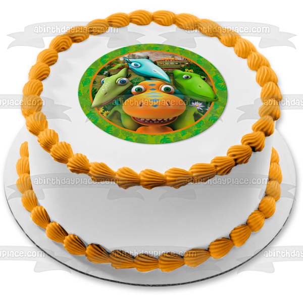 Dinosaur Train Jim Buddy Tiny Mrs. Pteranodon y Mr. Pteranodon Adorno comestible para tarta Imagen ABPID03948 