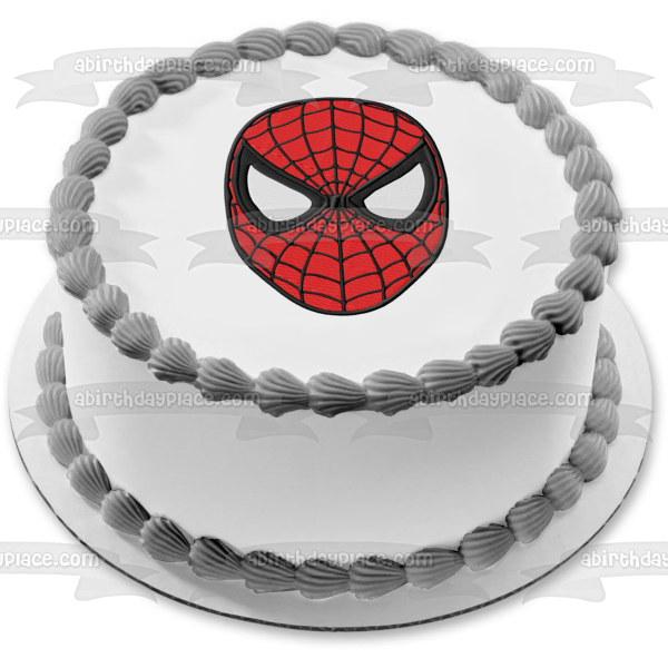 Imagen comestible para decoración de tarta con máscara facial de Spider-Man ABPID04152 