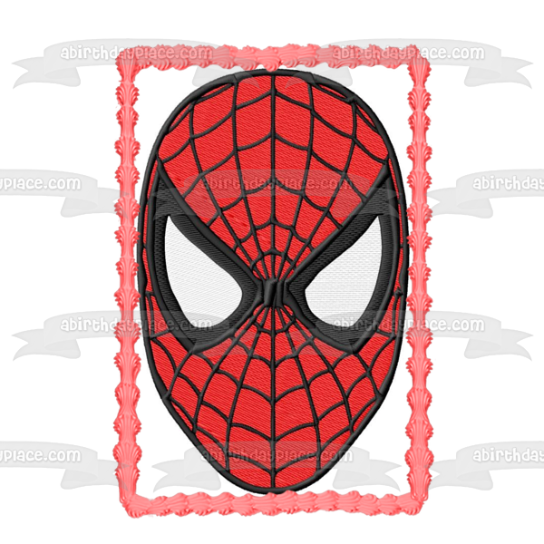 Imagen comestible para decoración de tarta con máscara facial de Spider-Man ABPID04152 