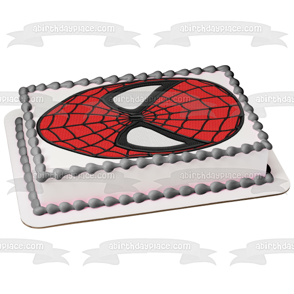 Imagen comestible para decoración de tarta con máscara facial de Spider-Man ABPID04152 