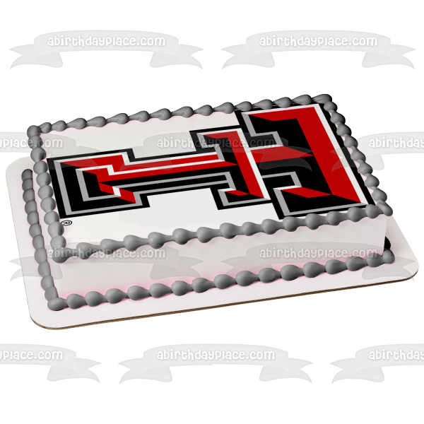 Texas Tech University Logo NCAA Edible Cake Topper Image ABPID07607