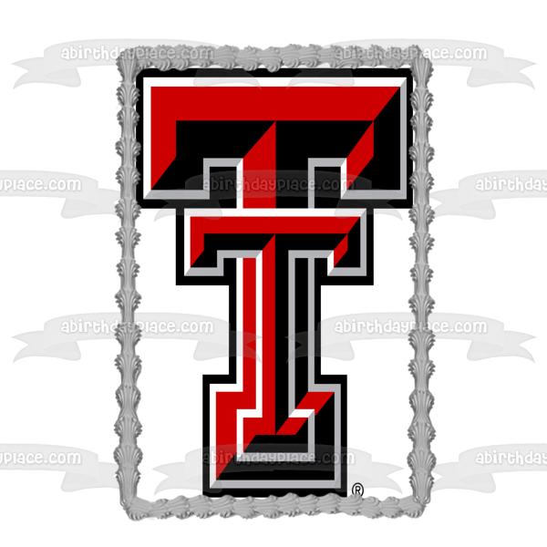 Texas Tech University Logo NCAA Edible Cake Topper Image ABPID07607