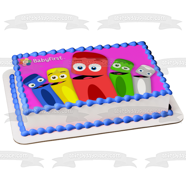 Color Crew All About Colors Blue Yellow Red Green and White Edible Cake Topper Image ABPID04035