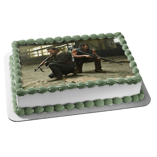 The Walking Dead Rick Grimes and Daryl Dixon Edible Cake Topper Image ABPID04038