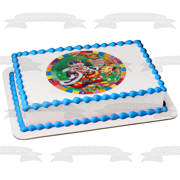 Candy Land King Kandy and a Candy Castle Edible Cake Topper Image ABPID04089