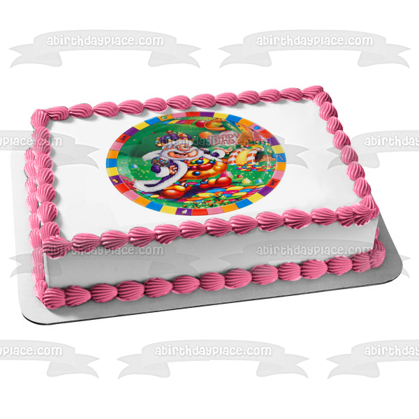 Candy Land King Kandy and a Candy Castle Edible Cake Topper Image ABPID04089