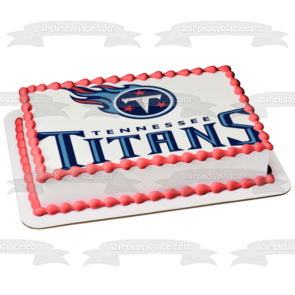 Imagen de decoración comestible para tarta de fútbol americano profesional de los Tennessee Titans en Nashville ABPID04093 