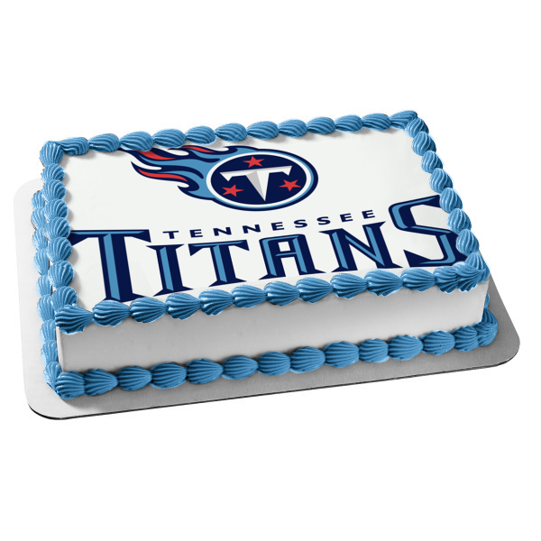 Imagen de decoración comestible para tarta de fútbol americano profesional de los Tennessee Titans en Nashville ABPID04093 