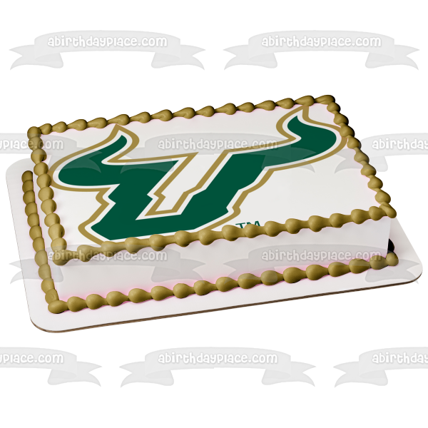 University of South Florida Bulls Logo Edible Cake Topper Image ABPID04096