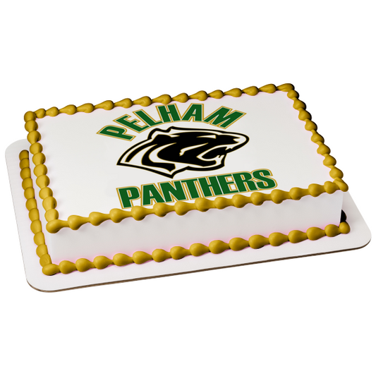 Pelham Panthers High School Sports Logo Edible Cake Topper Image ABPID04103