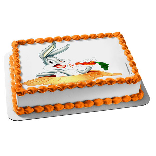 Looney Toons Bugs Bunny Zanahoria What's Up Doc Adorno comestible para tarta Imagen ABPID04156 