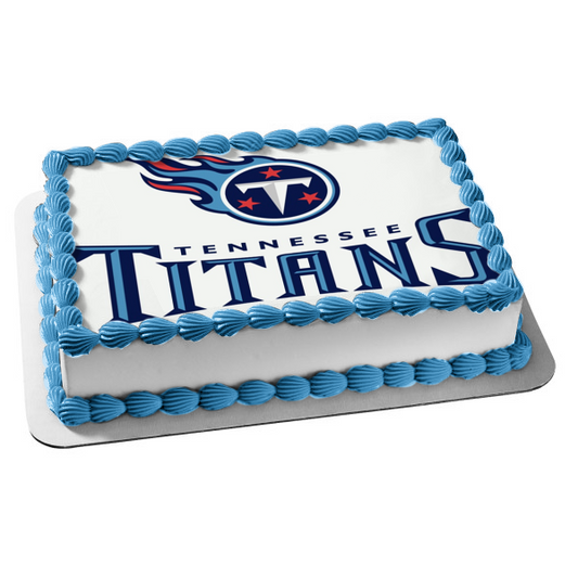 Tennessee Titans - Decoración comestible para tarta de fútbol americano profesional de Nashville, imagen ABPID04201 