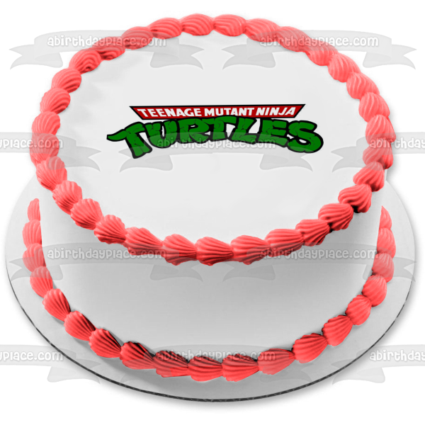 Imagen comestible para decoración de tarta con el logotipo de las Tortugas Ninja mutantes adolescentes ABPID04246 