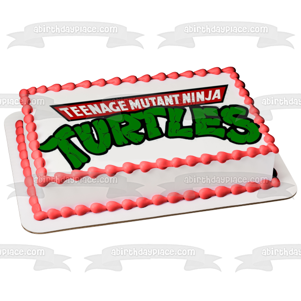 Imagen comestible para decoración de tarta con el logotipo de las Tortugas Ninja mutantes adolescentes ABPID04246 