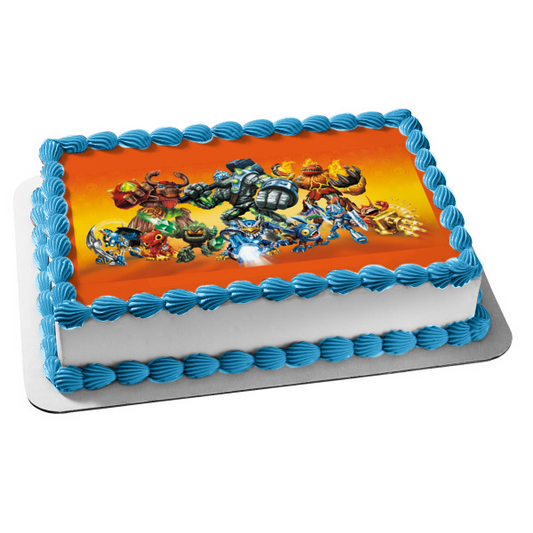 Skylanders Hot Head Chill and Pop Fizz Edible Cake Topper Image ABPID04247