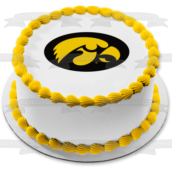 University of Iowa College Athletics Logo Edible Cake Topper Image ABPID04281