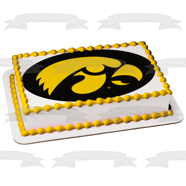 University of Iowa College Athletics Logo Edible Cake Topper Image ABPID04281