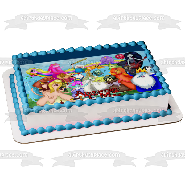 Adventure Time with Finn and Jake and the Ice King Edible Cake Topper Image ABPID04338