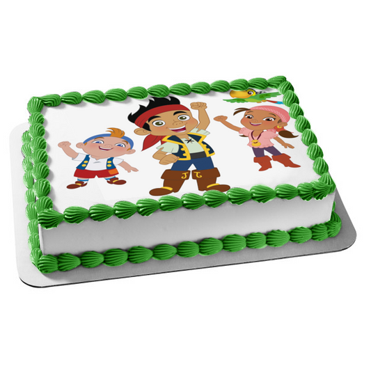 Jake and the Never Land Pirates Izzy and Cubby Edible Cake Topper Image ABPID04352