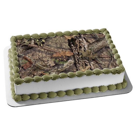 Mossy Oak Break-Up Country Camuflaje Decoración comestible para tarta Imagen ABPID04363