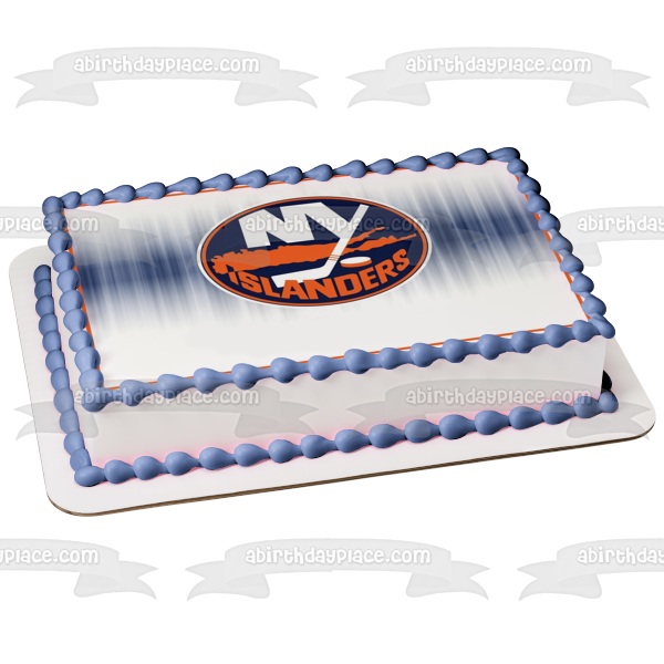 Imagen comestible para tarta de hockey sobre hielo profesional de los New York Islanders ABPID04367 