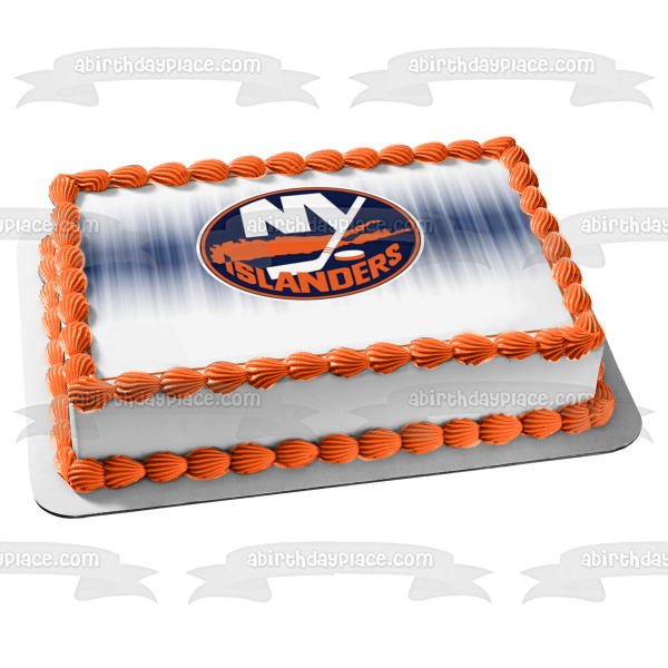 Imagen comestible para tarta de hockey sobre hielo profesional de los New York Islanders ABPID04367 