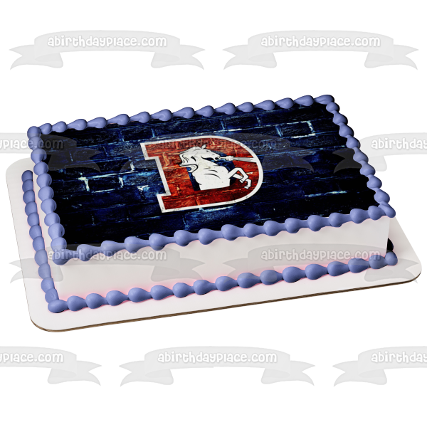 Denver Broncos Professional American Football Team Based In Denver Colorado Edible Cake Topper Image ABPID04473