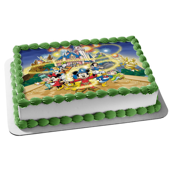 Disneyland Mickey Mouse Donald Duck Edible Cake Topper Image ABPID04508