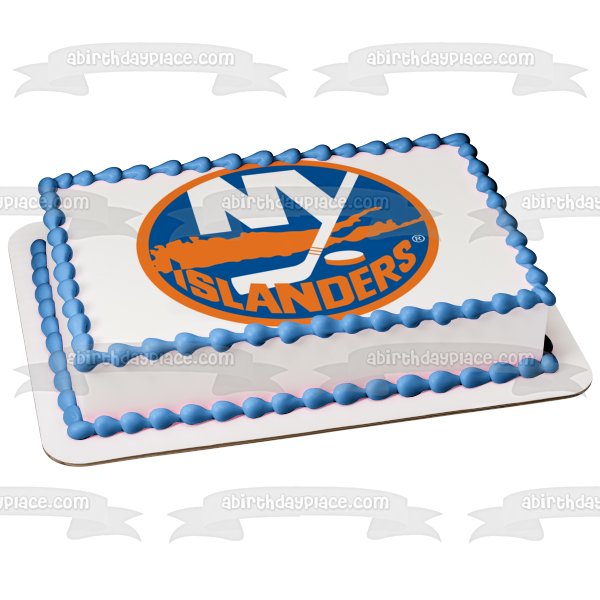 New York Islanders Professional Ice Hockey Team Logo Edible Cake Topper Image ABPID04538