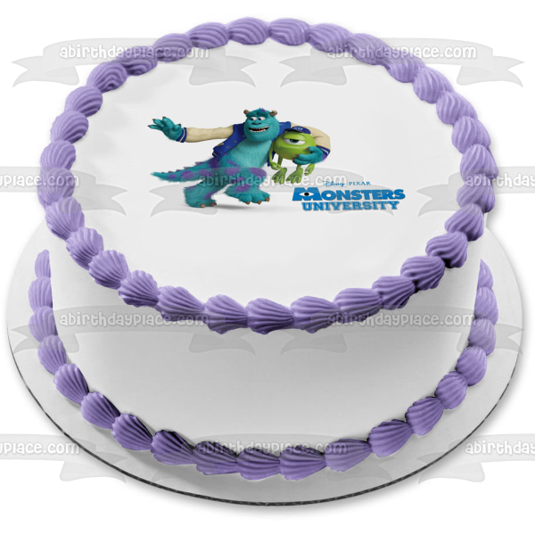 Monsters University Mike Wazowski and James P. Sullivan Edible Cake Topper Image ABPID04577