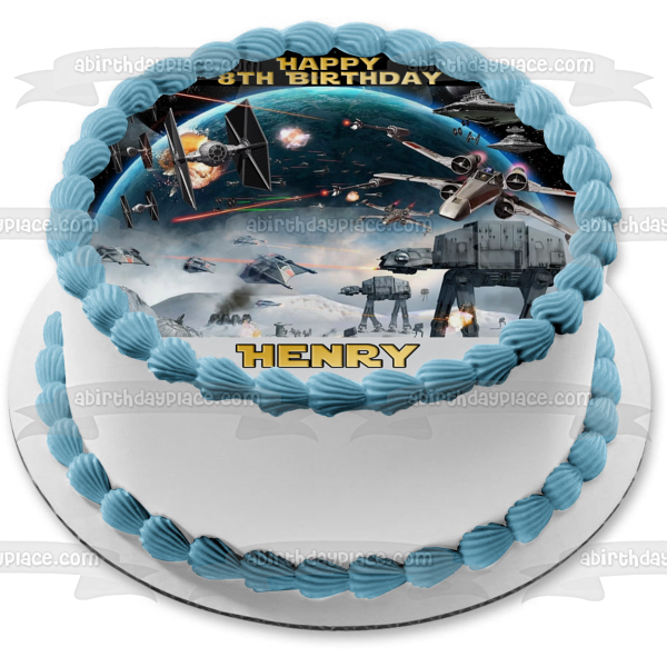 Imagen comestible para tarta de batalla de la nave espacial de Star Wars ABPID06644 