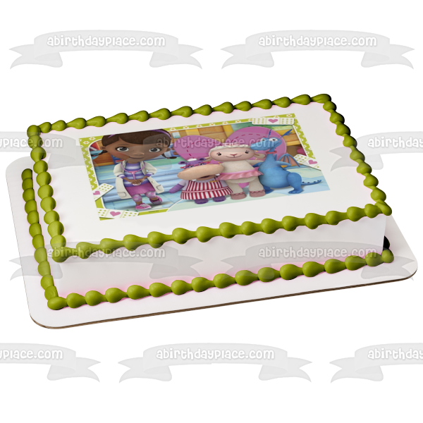 Imagen de decoración comestible para tarta de Doc McStuffins Dottie Lambie Hallie y Stuffy ABPID04593 