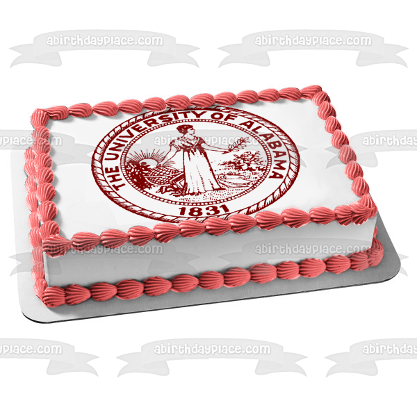 The University of Alabama 1831 Seal Edible Cake Topper Image ABPID04611