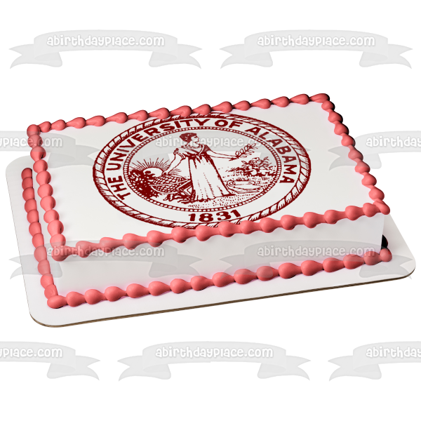 The University of Alabama 1831 Seal Edible Cake Topper Image ABPID04611