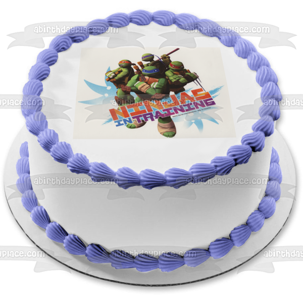 Teenage Mutant Ninja Turtles Tmnt Leonardo Donatello Raphael and Michelangelo Ninjas In Training Edible Cake Topper Image ABPID04696