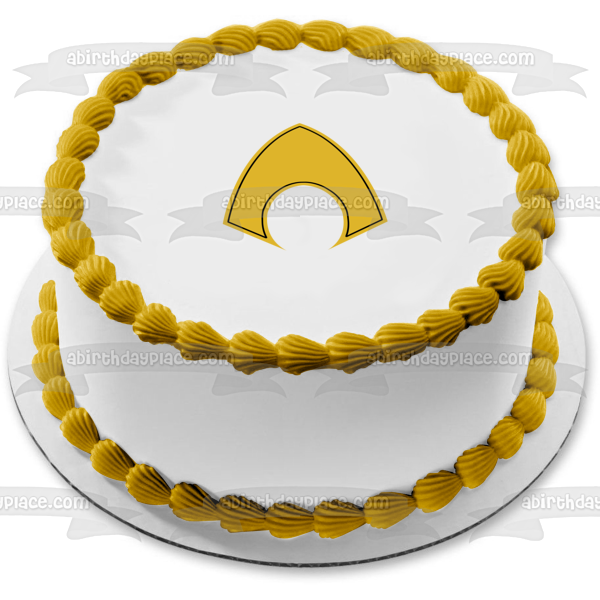 Imagen comestible para decoración de tarta con el logotipo de Aquaman ABPID04726 