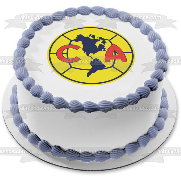 Club América Club de Fútbol Profesional Logotipo de Fútbol de México Imagen comestible para decoración de tarta ABPID04745 