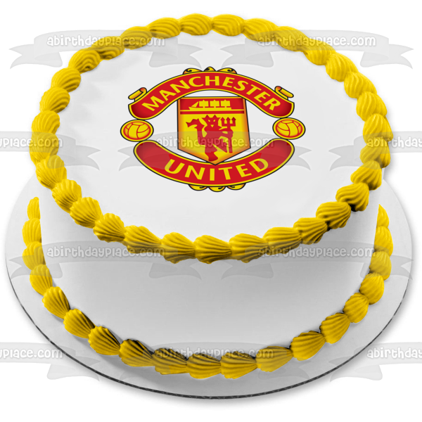 Imagen comestible para tarta con logotipo de fútbol profesional del Manchester United Football Club ABPID04817 