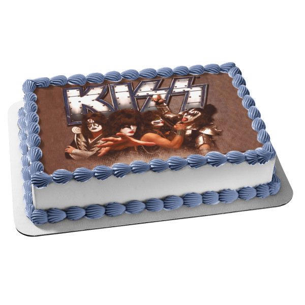 Kiss Logo American Rock Band Edible Cake Topper Image ABPID04820