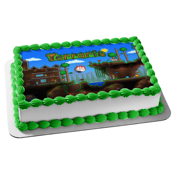 Terraria Re-Logic 505 Games Eye of Cthulhu Edible Cake Topper Image ABPID04825