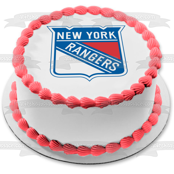 Imagen comestible para tarta del equipo profesional de hockey sobre hielo de los New York Rangers de la ciudad de Nueva York ABPID04840 