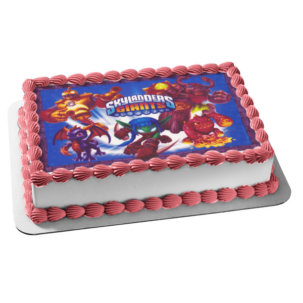 Skylanders Giants Bouncer Tree Rex and Stealth Elf Edible Cake Topper Image ABPID04856