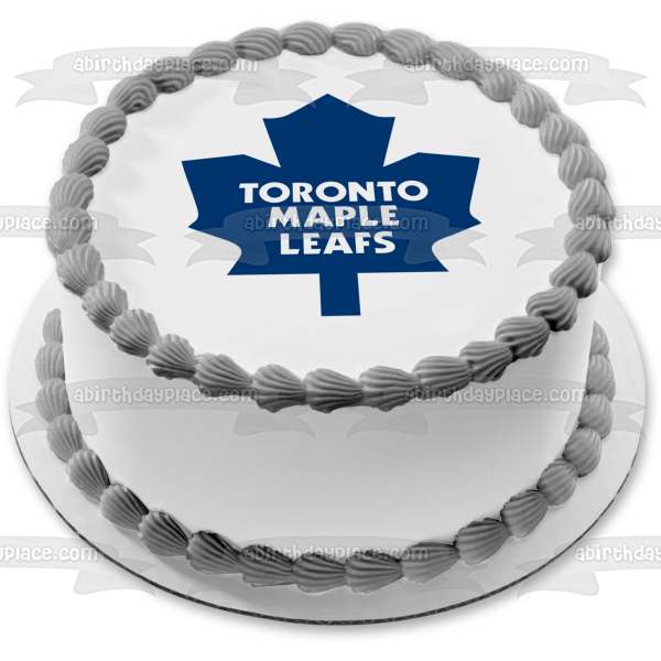 Toronto Maple Leafs Logo Equipo profesional de hockey sobre hielo Toronto Ontario Imagen comestible para tarta ABPID04871 