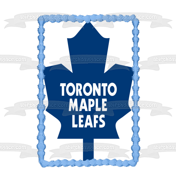 Toronto Maple Leafs Logo Equipo profesional de hockey sobre hielo Toronto Ontario Imagen comestible para tarta ABPID04871 