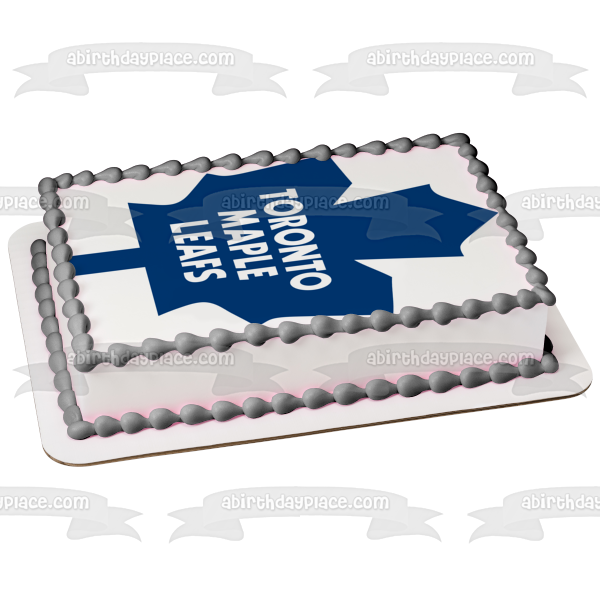 Toronto Maple Leafs Logo Equipo profesional de hockey sobre hielo Toronto Ontario Imagen comestible para tarta ABPID04871 