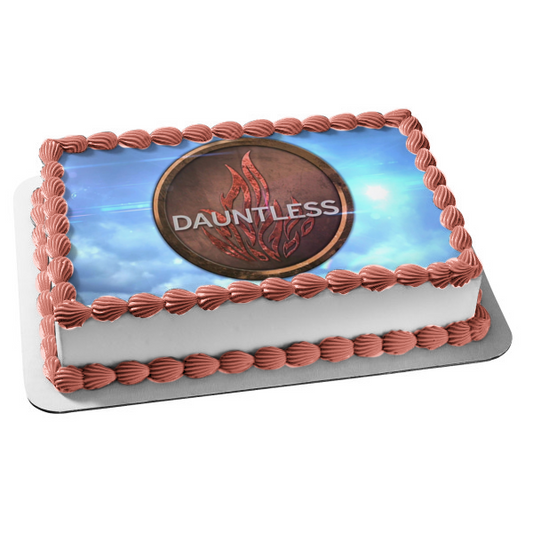 Divergent Dauntless Logo Sky Edible Cake Topper Image ABPID04874